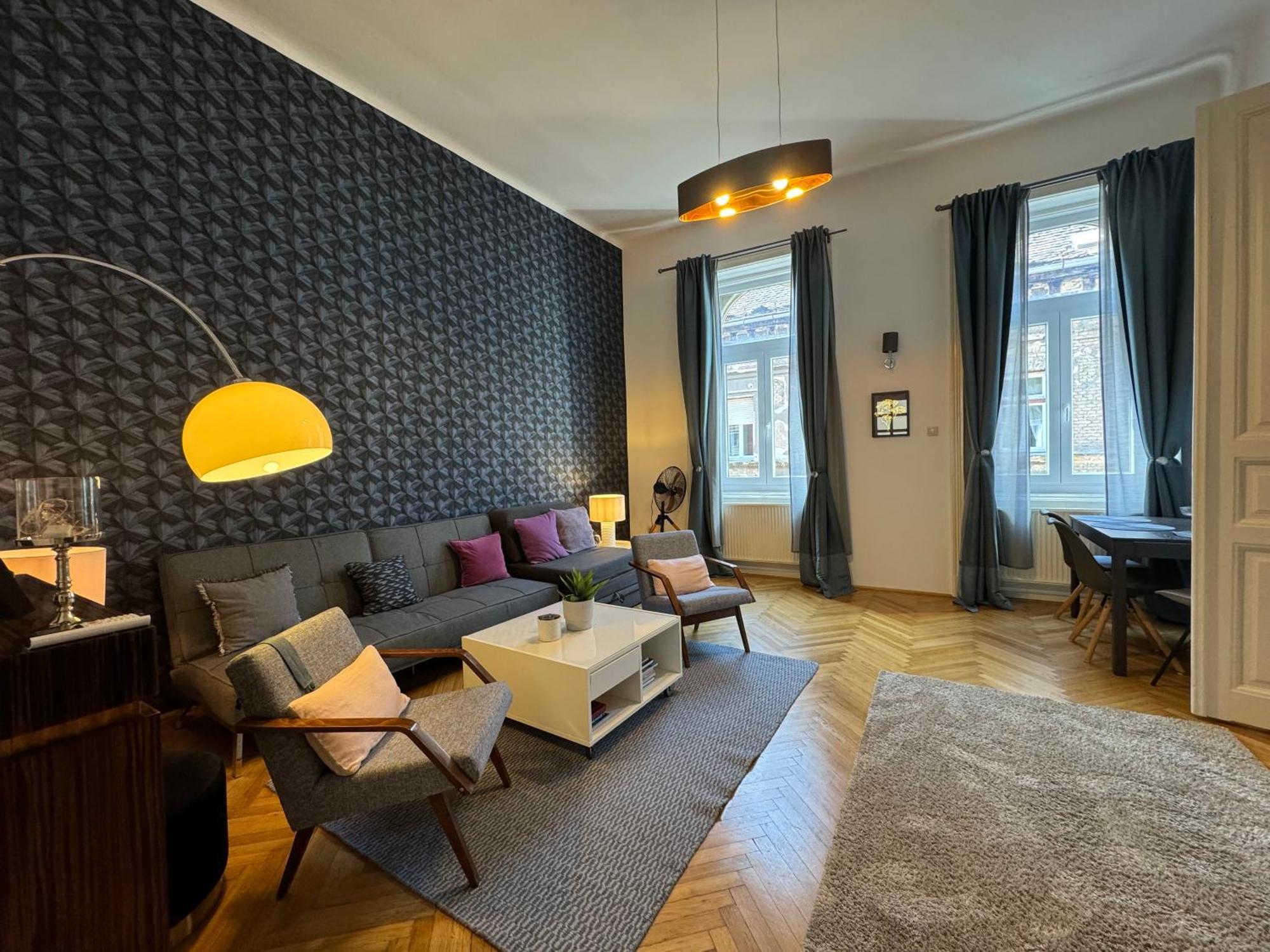 Double Blue Apartment In Budapest Downtown 外观 照片